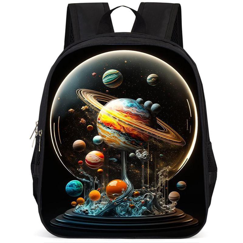 Spacious 15-inch Lightweight Oxford Cloth Backpack For Kids Unisex School Bag