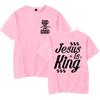 Gift for Christian Tshirt Unisex Women Jesus Is King Graphic Tee Crew Neck Fashion Summer Tops Jesus Religious Faith Based TShirt