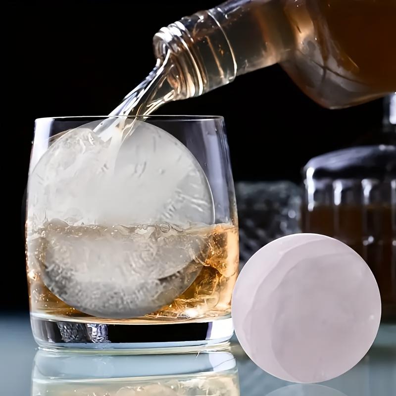 Large Sphere Ice Cube Mold 4-Grid Silicone Whiskey Ice Maker, Leak-Free Design, Easy Fill & Release, Perfect for Round Ice Balls