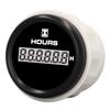 52mm Digital Hour Meter Gauge 0‑99999.9H Black Dial 7 Color Backlight IP67 Waterproof DC 9‑32V for Marine Boat