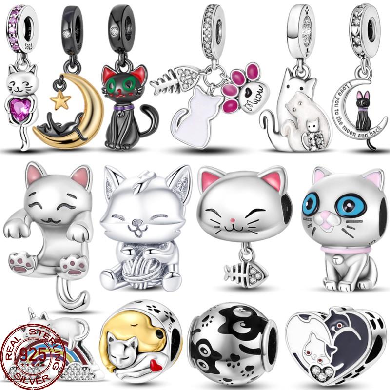 

Cat Collection 925 Silver Charms Persian Bell Anderson Multifarious Cats Dangle Beads Fit Bracelet Necklace DIY Jewelry