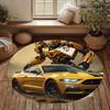 Bumblebee round Area Rug Non-Slip Washable Soft Circle Carpet for Living Room Bedroom Home Decor