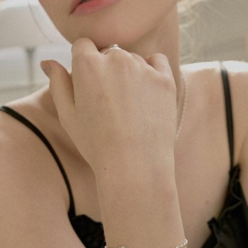 Beroe [Silver925] Stone initial bracelet