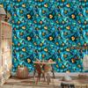 Turquoise, Sea and Gold Ink Wallpaper for Living Room and Bedroom 50x1000