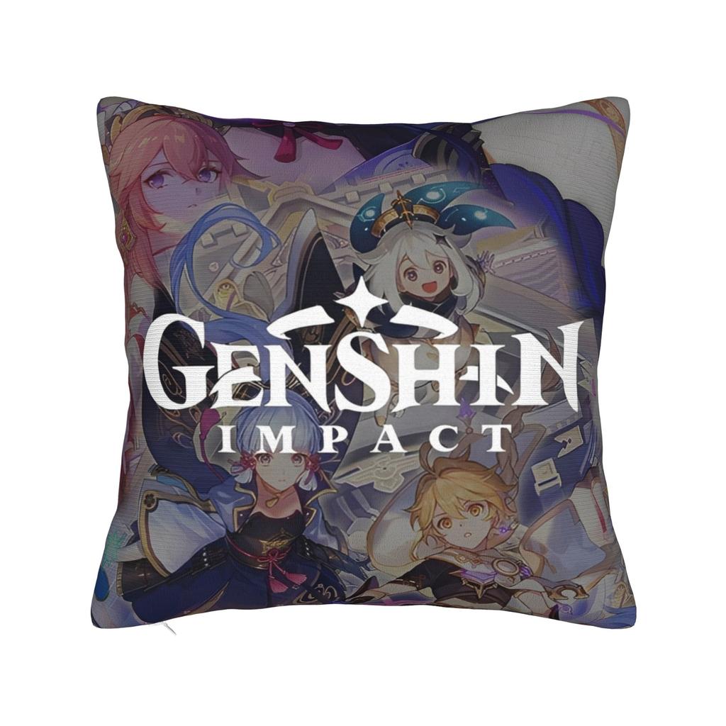 Genshin Impact Game Pillow Covers Stuff Printing Cushion Cover Gift  Pillow Case Cover Sofa Multiple Sizes