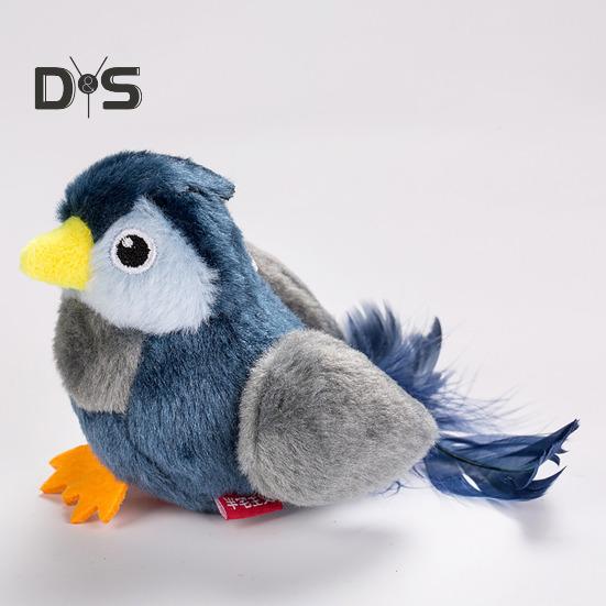 Păsări interactive ciripit Jucărie de pisică Simulare Aripi batătoare Păsări de pluș Activare la atingere Jucărie electrică de păsări zburătoare pentru pisici și câini