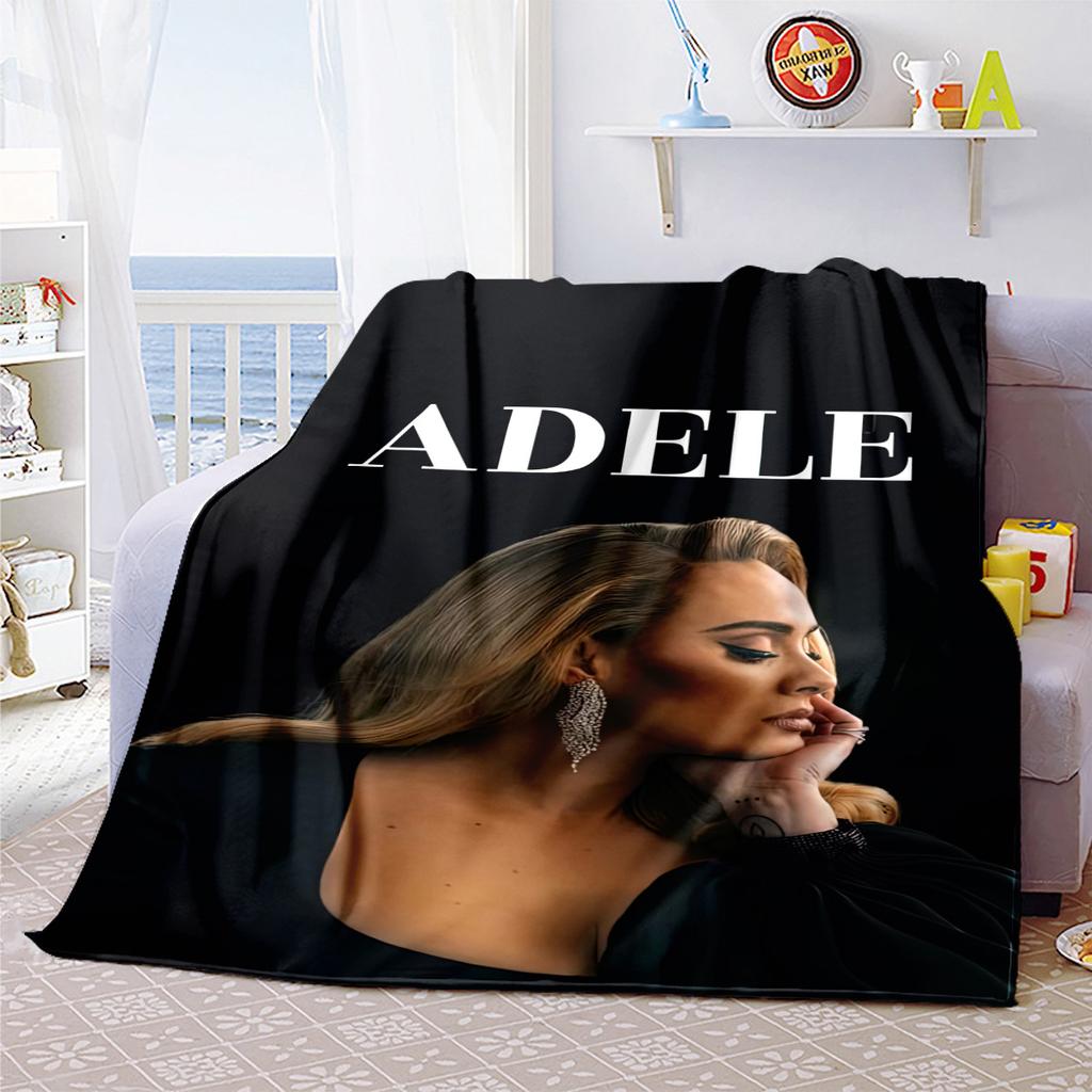 ADELE Plush Blanket Soft Comfortable All Seasons blanket Sofa Office Naps blanket Outdoor Travel throw Perfect Gift