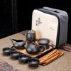 Creative Zisha Portable Gongfu Tea Set: One Pot, Four Cups, Logo-Ready for Company Events & Gifts.