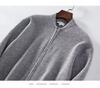 Men's Double Zipper Japanese Style Knit Cardigan Sweater - Autumn/Winter Fashion, Versatile Casual Outerwear.