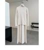 Clearance: High Elasticity Long-Sleeve Sweater & Half-Skirt Trousers Set (Non-Returnable)