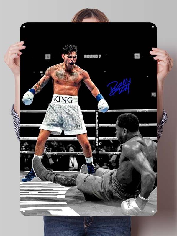 Ryan Garcia Boxer Metal Signs Aesthetic Room Decor Men Custom Boxing Poster Tin Plates for Man Cave Wall Art Vintage Metal Plate