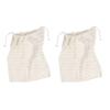 2 pochettes de lavage en coton bio 28 x 26 cl