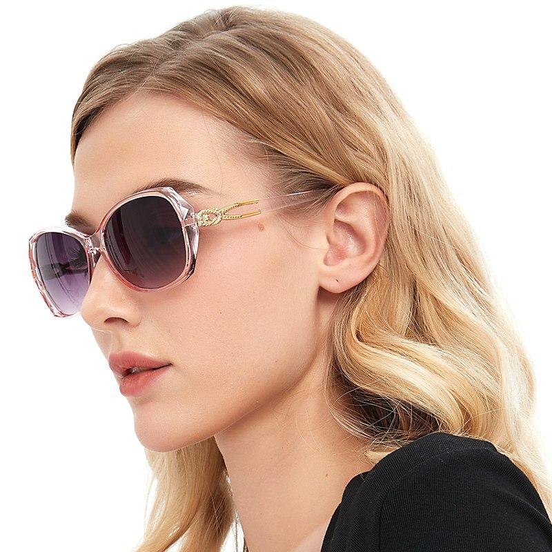 Sonnenbrille mit Kunststoffrahmen Hochwertige Sonnenbrille Kleiner Rahmen Gesichtsreparatur Damen Fremdenhandel Brillen Trend