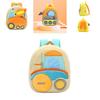 Adorable Kids Plush Backpack With Cartoon Excavator Design For Toddlers And Kindergarten