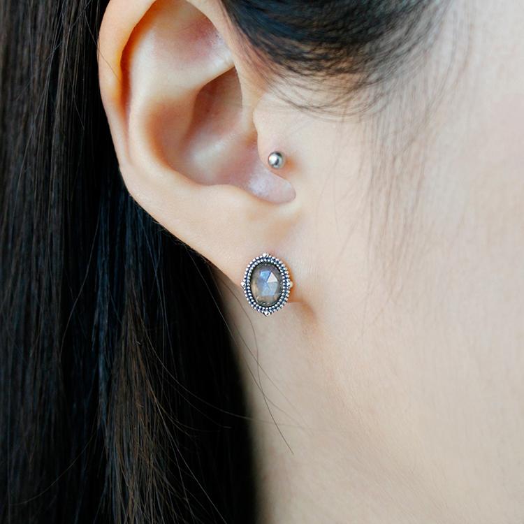 47Bag 925 Silver Gemstone Earrings Bianca