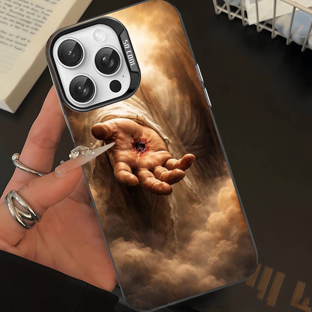 Son Of God Jesus For IPhone 11 12 13 14 15 16 17 Pro Max Plus Colorful Black Matte Phone Cover