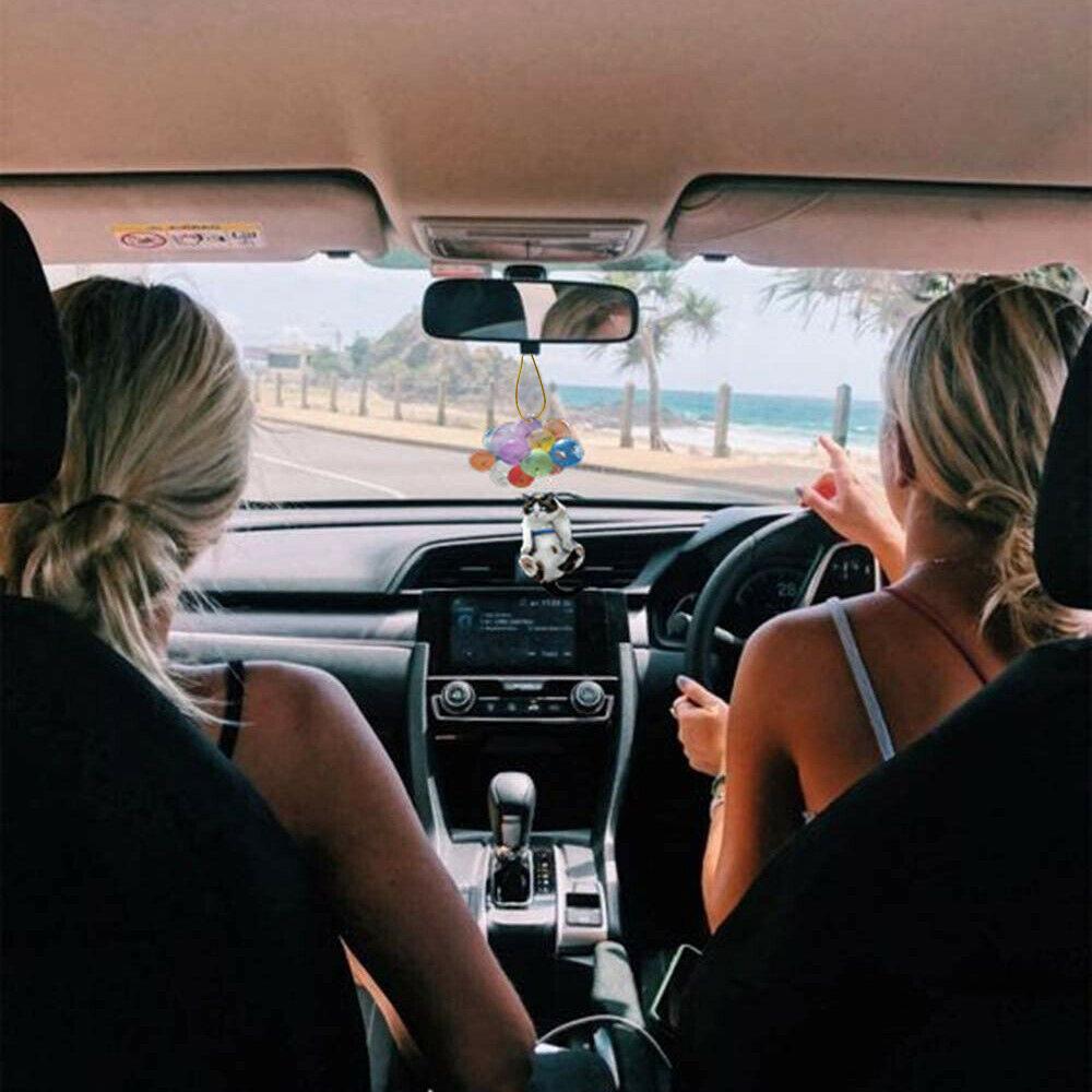 Rückspiegel Katze Anhänger Niedlich Cartoon Kinder Spaß Dekoration Bunte Luftballons Katze Auto Anhänger Heimdekoration Handwerk