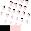 Nail art simple black and white French edge star sweet cool wearing nail autumn and winter nail sticker wearing nail art advanced
