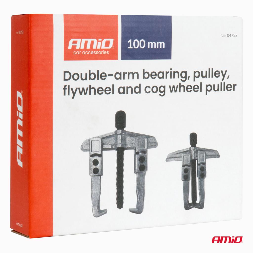 Two-arm puller for bearings, pulleys, gears and flywheels AMIO-04753