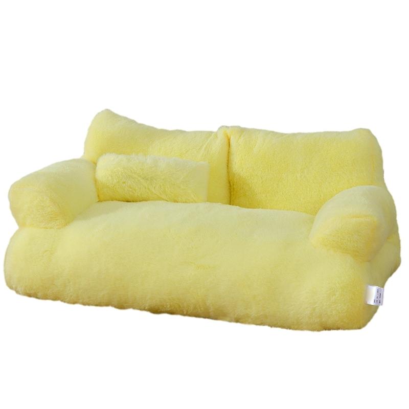 Dog Sofa with Detachable Cover Elegant Rectangular Bed for Pet Indoor Bed X3UC