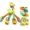 Soft Giraffe Animal Handbells Rattles Plush Infant Toddler Car Bed Hanging Toy Baby Early Education Development Handle Toys