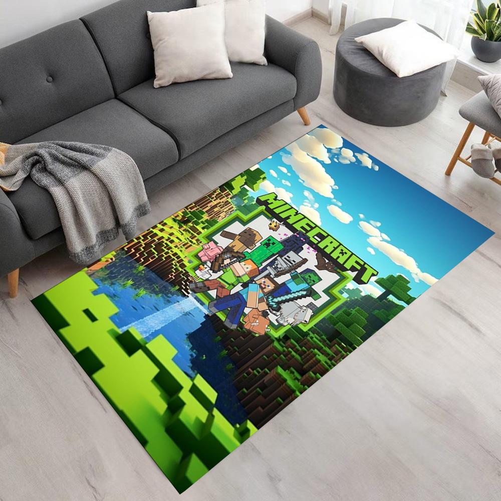Minecraft Area Rug Design for Game Room Dormitory Playrooms Dining Room Antislip Carpet Decorate Offices Best for Christmas