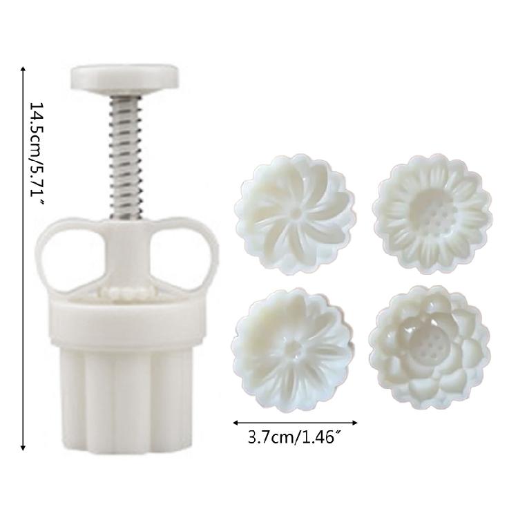 20g Cute Flower Shape Plastic Mooncake Mold Mooncake Mold DIY Baking Accessories