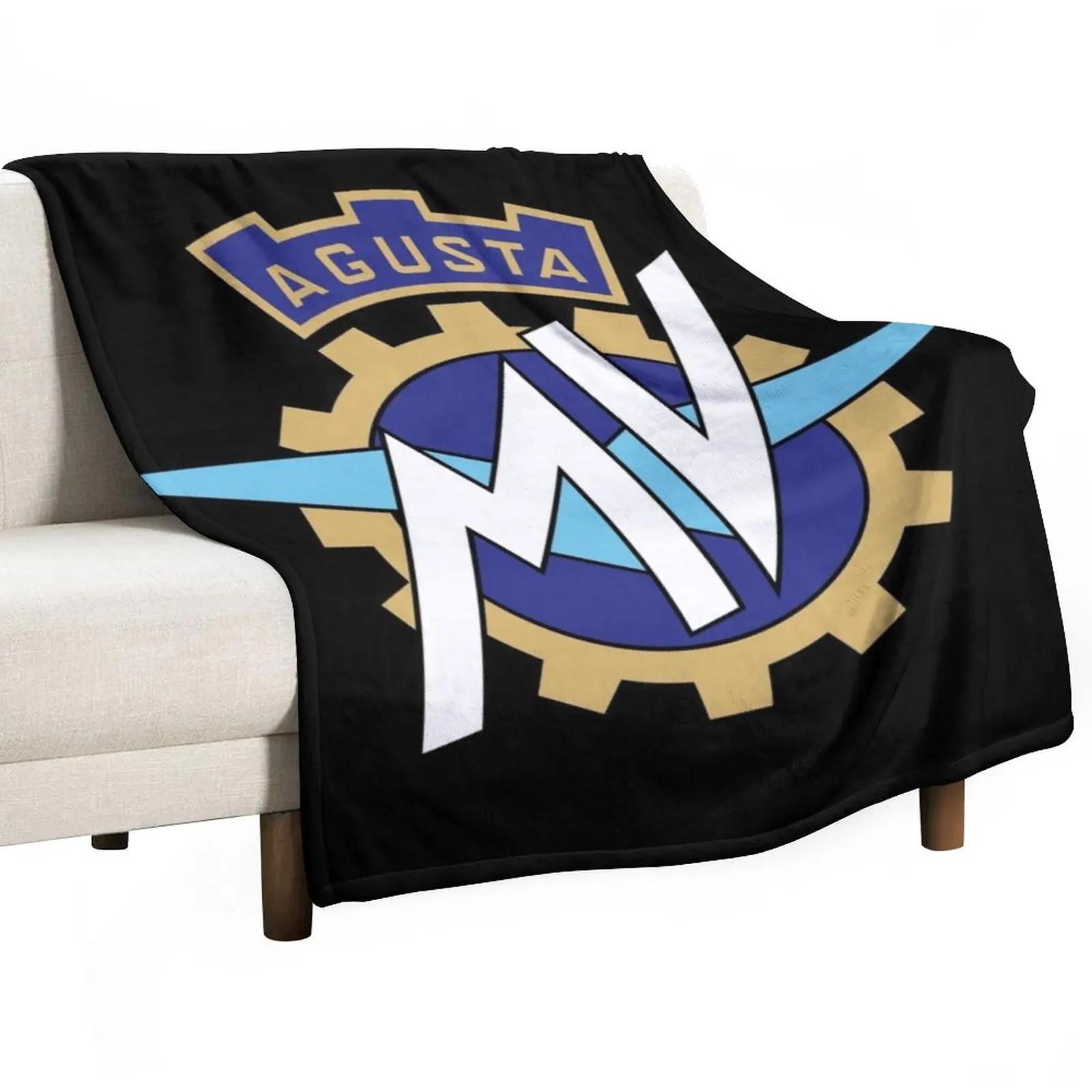 MV Agusta logo Throw Blanket sofa wednesday Blanket Fluffy Plaid on the sofa Size: 75*100cm, Weight: 230 GSM