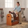 Wooden Saddle Rack Sturdy Horse Stand Space-Saving for Barns
