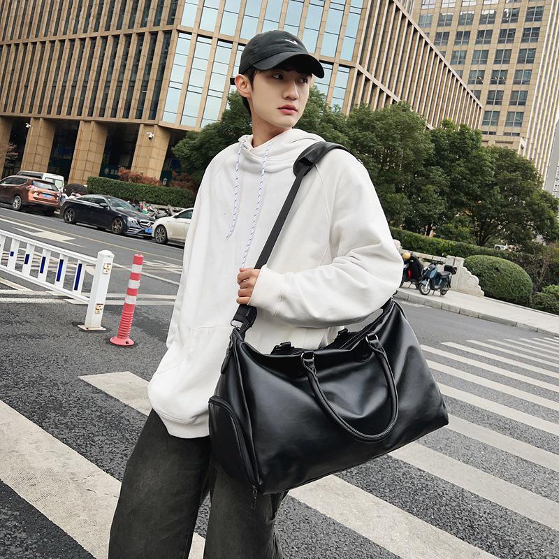 Ruiying Retro Vodotěsná Unisex Cestovní Taška z PU Kůže - Velká Kapacita, Zavazadlo do Posilovny a Letadla