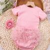 Infant Photography Clothing Breathable Polyester Fabric Multi Color Option Newborns Studio Props with Matching Headwear