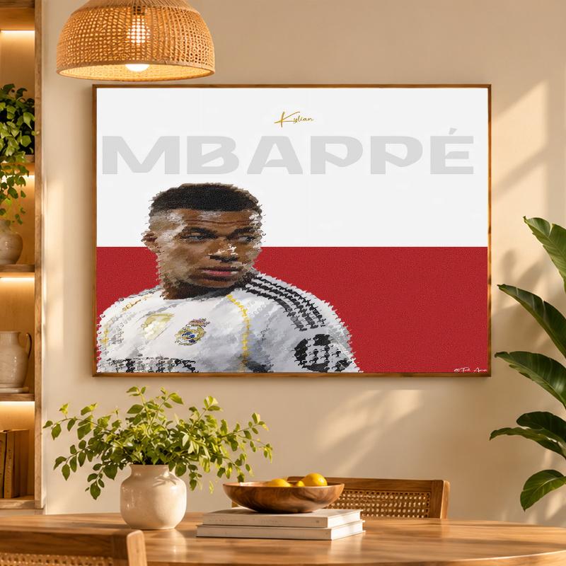5D Diamond Painting Kylian Mbappe DIY Full Drill Diamond Art Kit Home Decoration