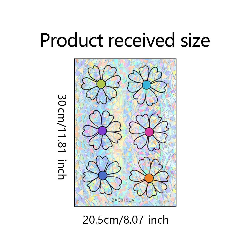 Simple and Colorful Small Flower Stickers for Home Beautification and Decoration of Glass Windows