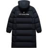 Fila Fusion FOB Series Loose Fit Zipper Hooded Comfortable Warm Long Down Jacket Men Outerwear Black T11U443907F-BK