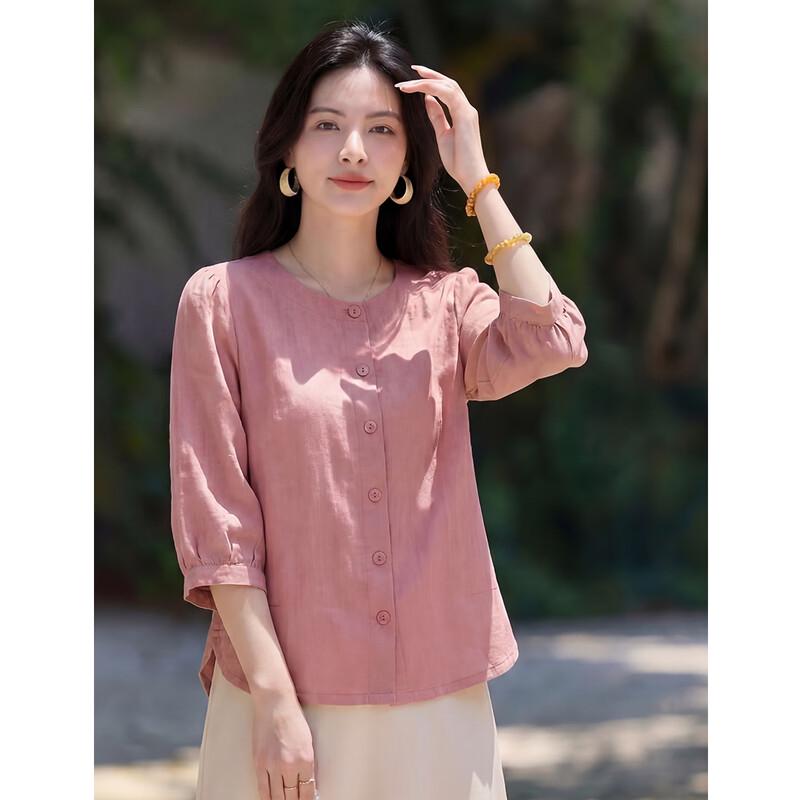 Women s Pure Cotton Seven-Sleeve Shirt XL
