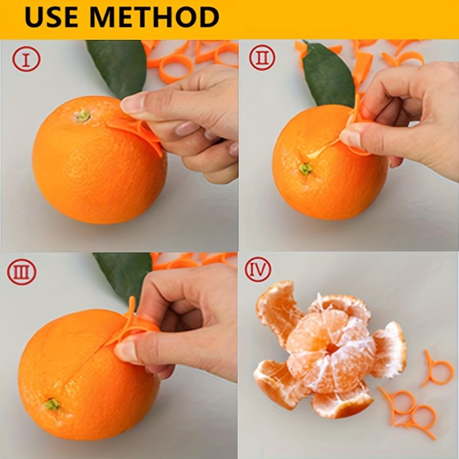 2/6ks Škrabka na pomeranče, Jednoduchá škrabka na citrony, Kreativní nůž, Rukojeť s kroužkem, Škrabka na ovoce, Nástroj na zeleninu a ovoce, Malý kuchyňský nástroj