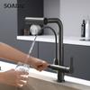 Waterfall Faucet Multi-functional 4 Modes Pure Hot Cold Water Kitchen Faucet Sprayer Sink Wash Tap 360° Rotation