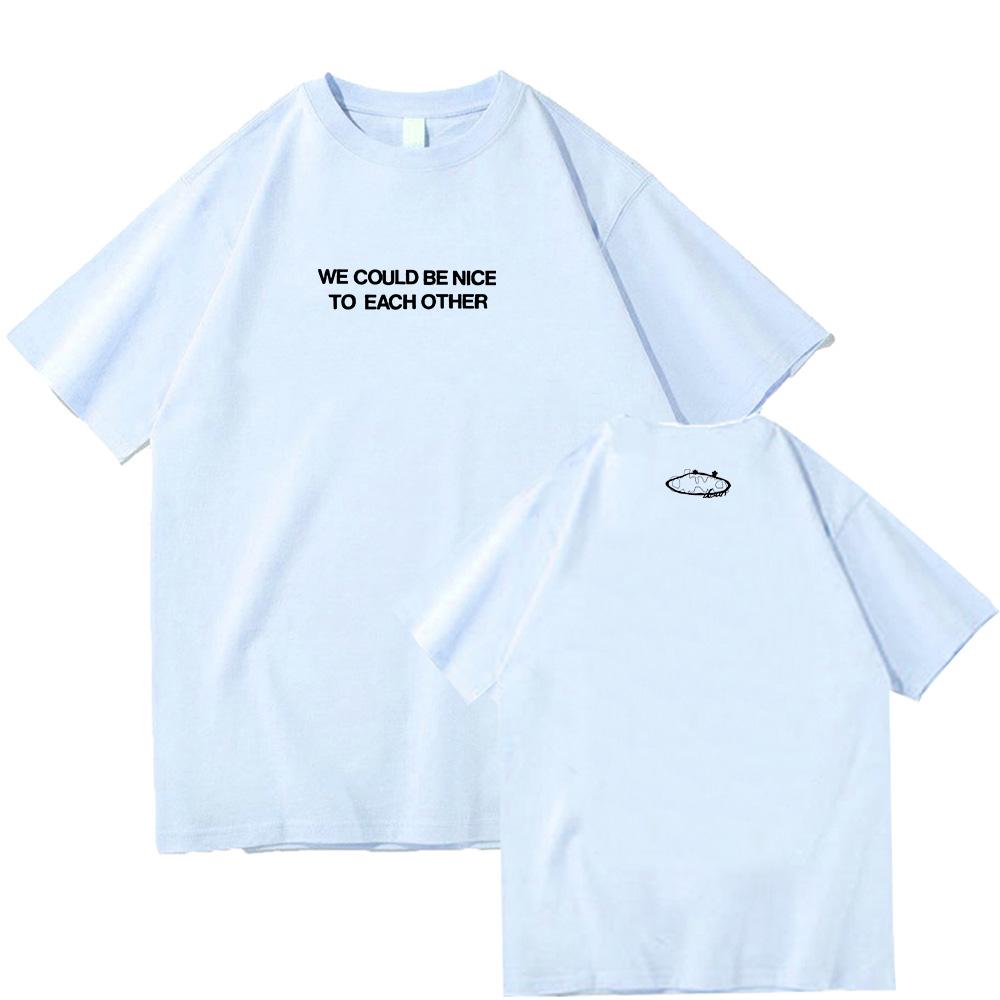 Olivia Dean Nice To Each Other Tee Graphic Tshirts Short Sleeve Cotton Female T Shirt Print Clothing Women Men Round Neck Tees