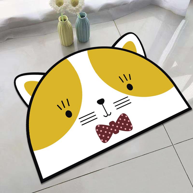 Tapete de Chão de Lama Diatomácea Desenho Animado Tapete de Chão de Banheiro Absorção de Água Secagem Rápida Tapete Antiderrapante Resistente à Sujeira e Fácil de Cuidar Tapete para os Pés