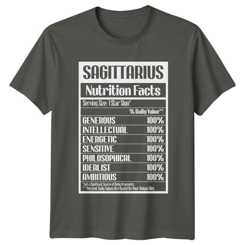 Sagittarius Nutrition Facts Zodiac Birthday Gift Astrology TShirt