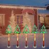Solar Powered Christmas Lights Outdoor Solar Christmas Decorations Tree Lights 5 Pieces Waterproof Ambient Lighting For Winter