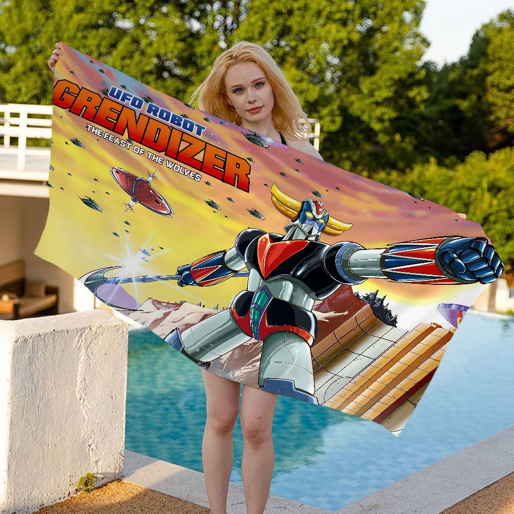 

UFO ROBO GRENDIZER GOLDORAK Anime Bath Towel Microfiber Soft Water Absorbing Breathable For Girl Kids Decorative Cartoon W40*H60(CM)