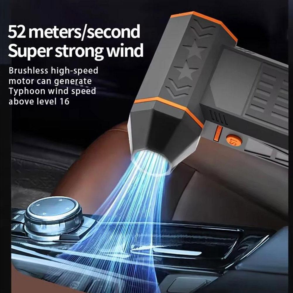 Brushless Turbo Fan 240W High-Speed Portable 8000mAh Rechargeable 57m/s Typhoon Wind Type-C Charging Camping Fan