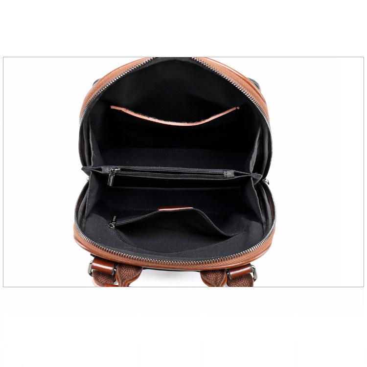 Dámský Retro Leather Oil Wax Hovězí kožený batoh pro volnočasovou módu