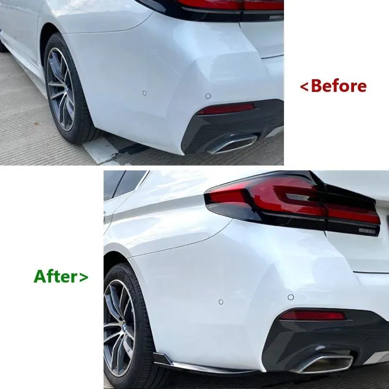 2pcs Car Rear Bumper Wrapping Corner For BMW 5 Series G30 M-Tech 525i 530i 540i 2017- Diffuser Splitter Body Kits