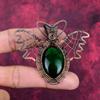 Green Fire Labradorite Pendant Copper Wire Wrapped Jewelry Butterfly Pendant