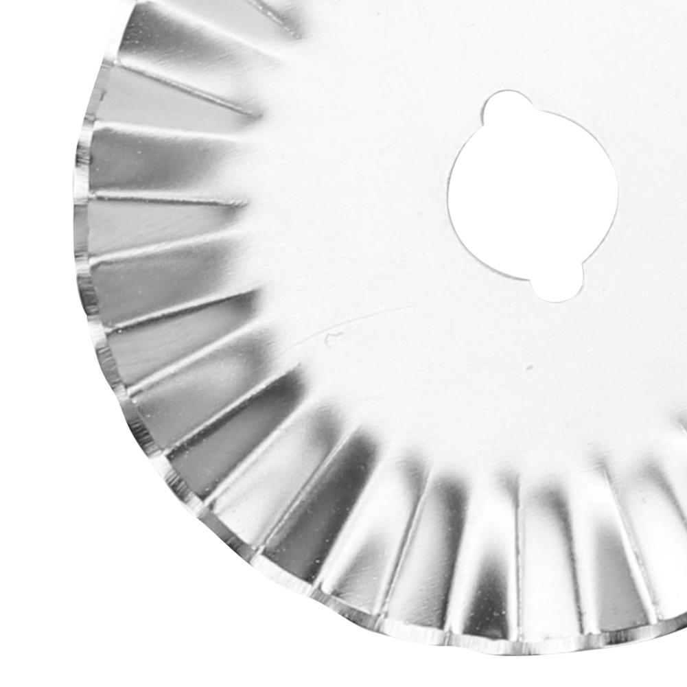 5PCS 45mm Wave Rotary Cutter Blade for Patchwork Leather Fabric Paper Cutting