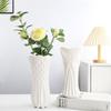 Große Nordic Weiße Keramikvase für Hydroponik & Trockenblumen - Moderne Wohnkultur