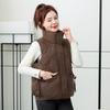 Short Horse Clip for Women's Versatile Cotton Vest Large Size Solid Color Warm Vest Jacket