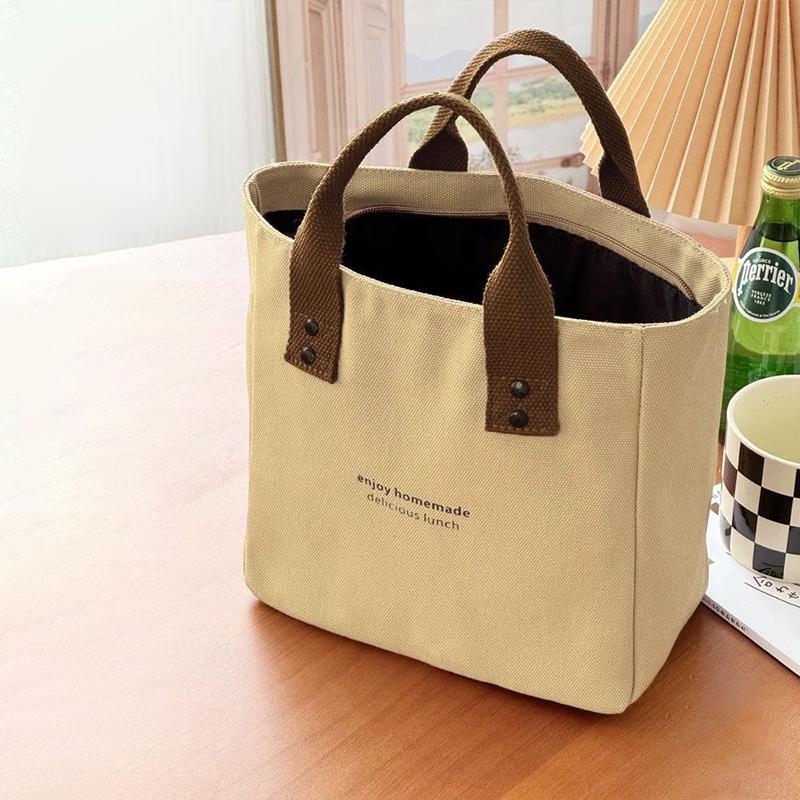 Women'S Canvas Handbag Solid Color Women'S Casual Large Capacity Travel Bag